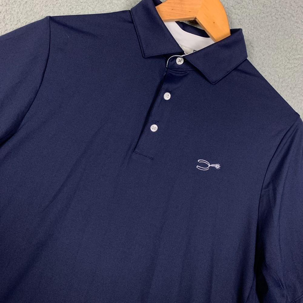 KJUS Soren Polo Shirt Mens 52/L Atlanta Blue Comfort Short Sleeve Golf